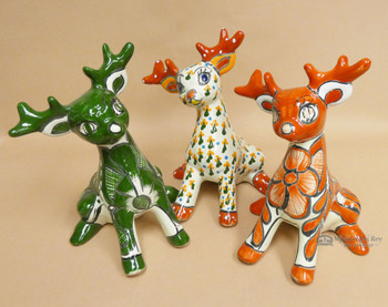 Assorted Hand Painted Talavera Reindeer