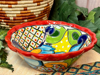 Mexican Talavera Flower Bowl