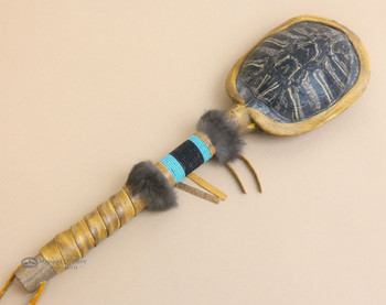 Navajo Turtle Shell Rattle 18"