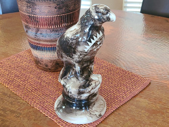 Native American Horse Hair Pottery -Perched Eagle