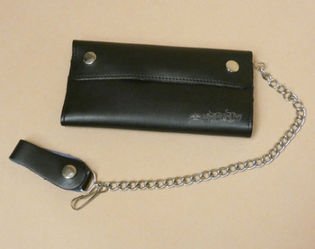 Western Leather Trucker Wallet With Belt Clip and Chain