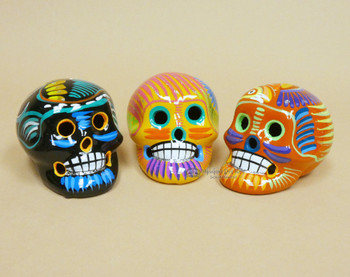 Assorted Mexican Day of the Dead Skull 4"