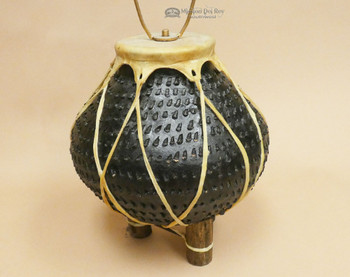 Western Hand Coiled Pottery Table Lamp