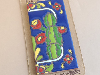 Southwest Number Tile Border -Cactus Right