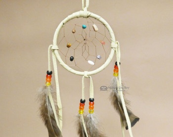 Navajo Stone Dream Catcher -Natural Tan