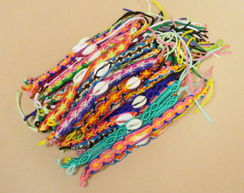 Assorted Handcrafted Flower String Friendship Bracelets