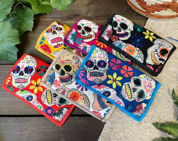 Day of the Dead Sugar Skull Glasses Pouch