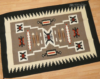 Southwestern Handwoven Wool Rug 4'x6'