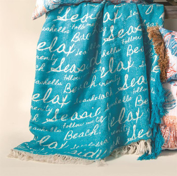 Coastal Beach Throw Blanket