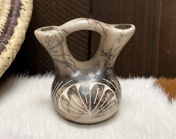 Navajo Miniature Horsehair Wedding Vase