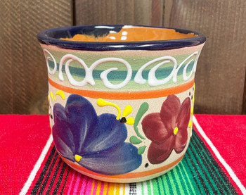 VASO #28 Talavera Planter H-11 W-11 Authentic Mexican Pottery Hand Painted