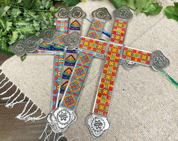 Assorted Tin & Talavera Wall Crosses