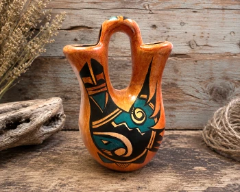 Hand Painted Mexican Wedding Vase