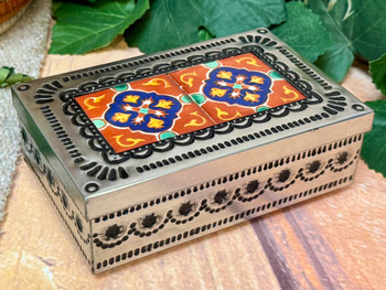 Tin & Talavera Tile Jewelry Box Tin & Talavera Tile Jewelry Box