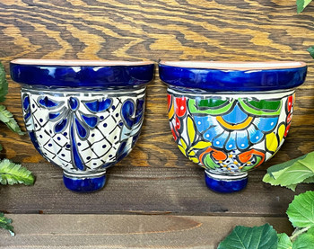 Assorted Talavera Half Planter 8.75"