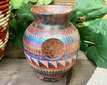 Navajo Pottery Dreamcatcher Vase