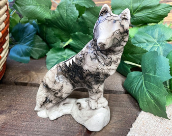 Navajo Horsehair Pottery Wolf