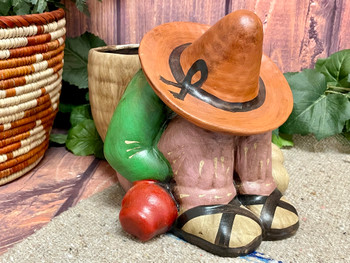 Rustic Pancho Planter Man