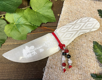 Selenite Crystal Knife -Creek Indian