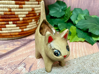 Rustic Miniature Cat Planter