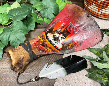 Tarahumara Painted Shoulder Blade -Village