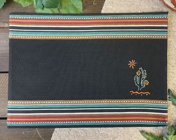 Embroidered Southwestern Placemat -Saguaro