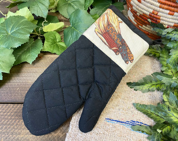 Southwestern Oven Mitt -Kachinas