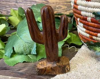 Hand Carved Ironwood Cactus