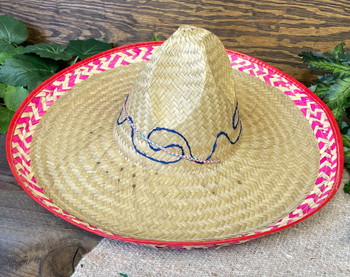 Mexican Straw Hat -Red