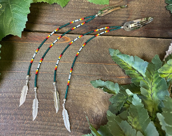 Sioux Indian Beaded Barrettes