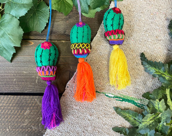 Assorted Handcrafted Felt Ornaments -Barrel Cactus