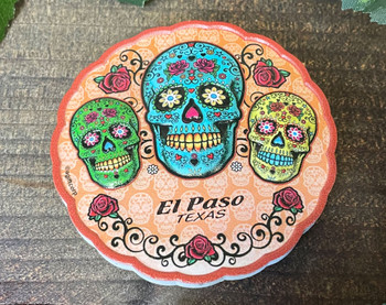 El Paso Sugar Skull Magnet