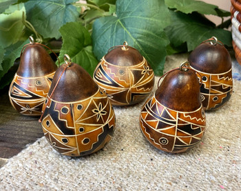 Andean Gourd Ornament -Geometric