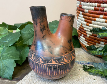 Navajo Horsehair Color Band Wedding Vase