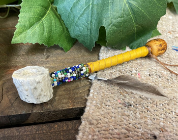 Navajo Beaded Antler Pipe