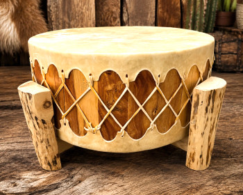 Cedar Rawhide Drum w/ Base