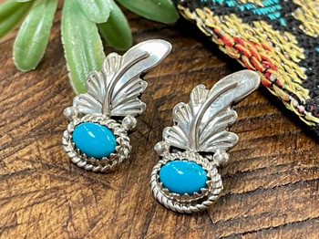 Native American Silver Earrings -Zuni (65bc259)