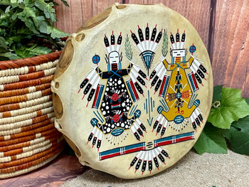 Native American Navajo Indian Painted Drum