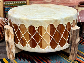 Cedar Rawhide Drum w/ Base Cedar Rawhide Drum w/ Base