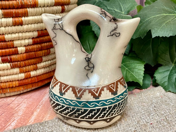 Navajo Color Band Horsehair Wedding Vase