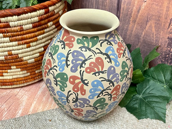 Mata Ortiz Pottery Vase -Butterfly