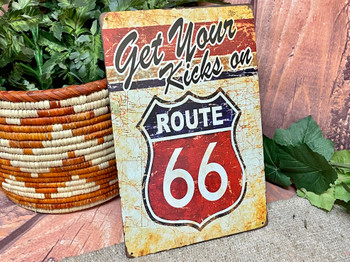 Vintage Route 66 Tin Sign