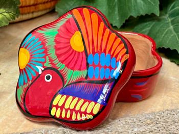 Traditional Hand Painted Clay Box