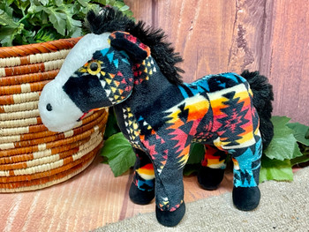 Plush Stuffed Horse -Black