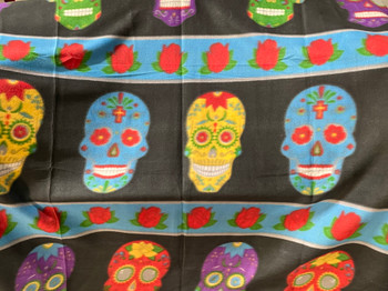 Southwestern Fleece Lodge Blanket -Sugar Skull