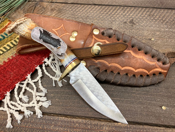 Hand laced Leather sheath