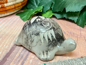 Hand Etched Ceramic Turtle -Navajo