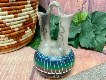 Navajo Rainbow Horsehair Wedding Vase