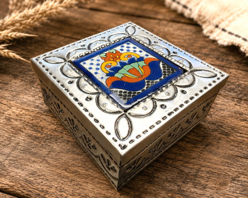 Mexican Tin Jewelry Box