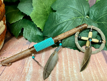 Navajo Medicine Wheel Spirit Stick